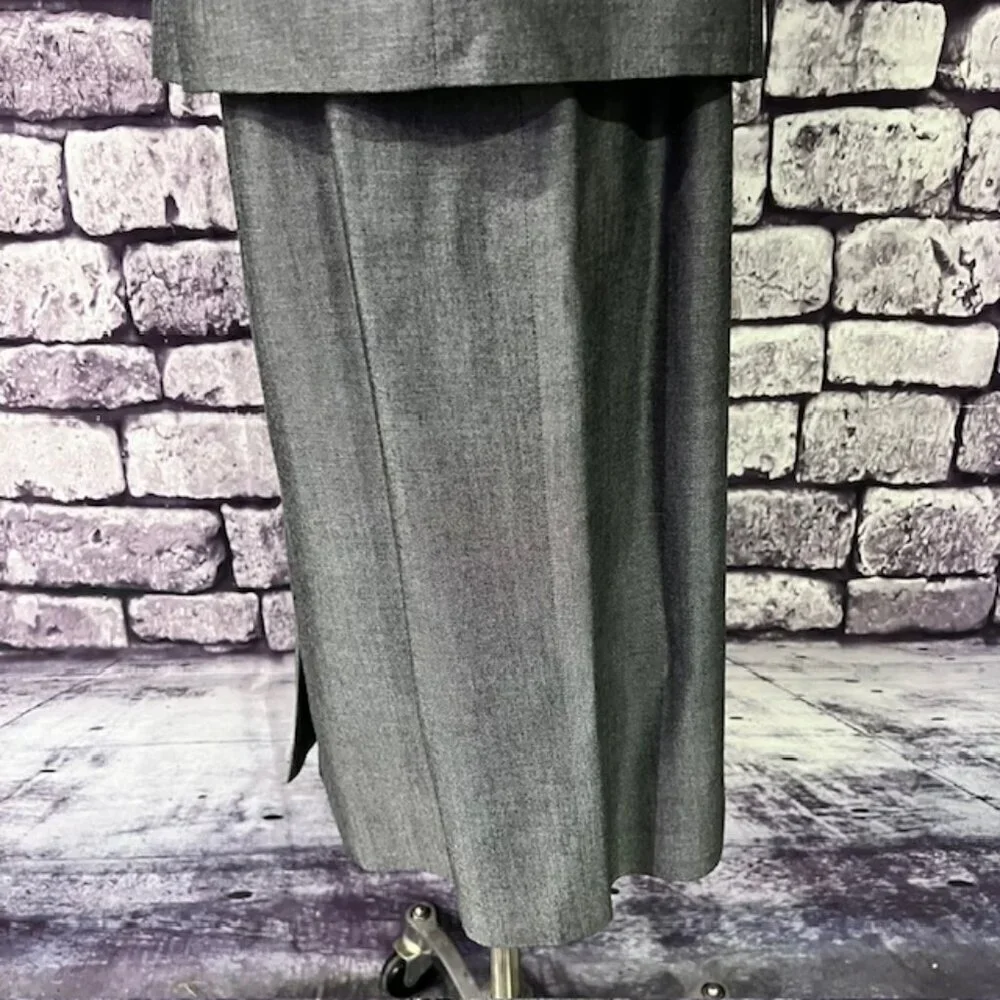 Dillards By Kasper Vintage Black & White Tweek Skirt Suit Size 12P